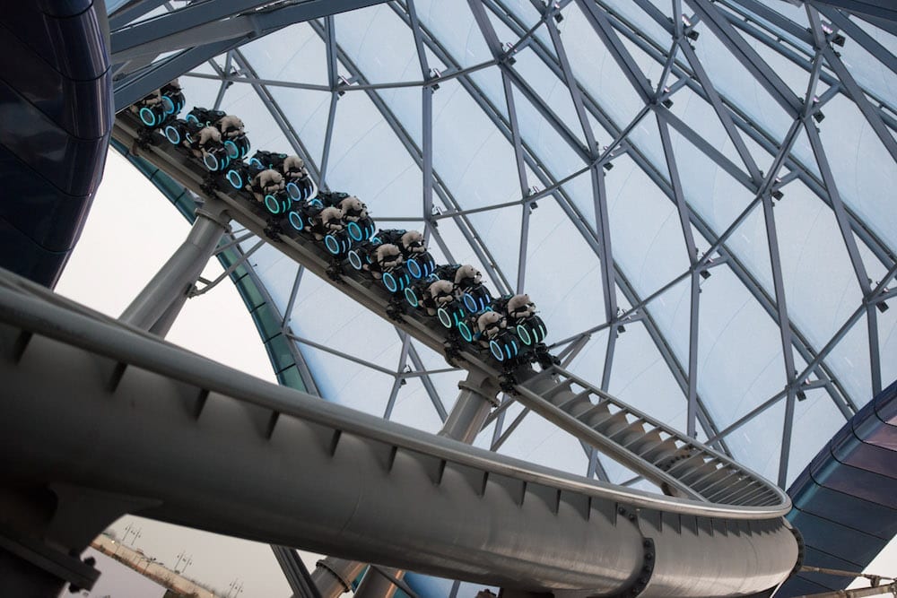 TRON Coaster Track in Magic Kingdom Almost Ready to be Installed