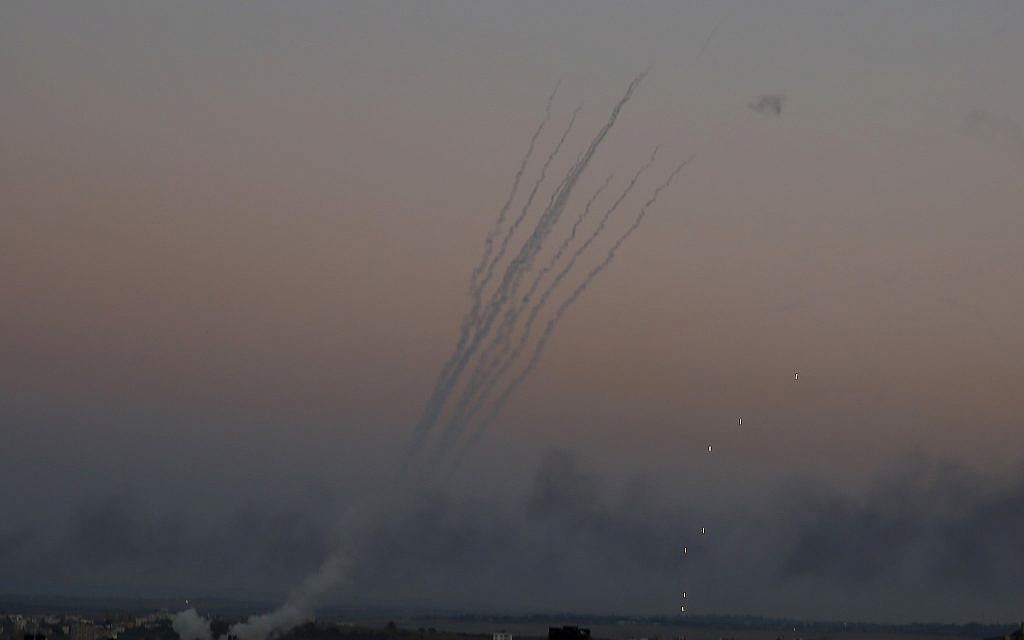 Sirens sound in Tel Aviv area as 2 rockets fired from Gaza | The Times of Israel