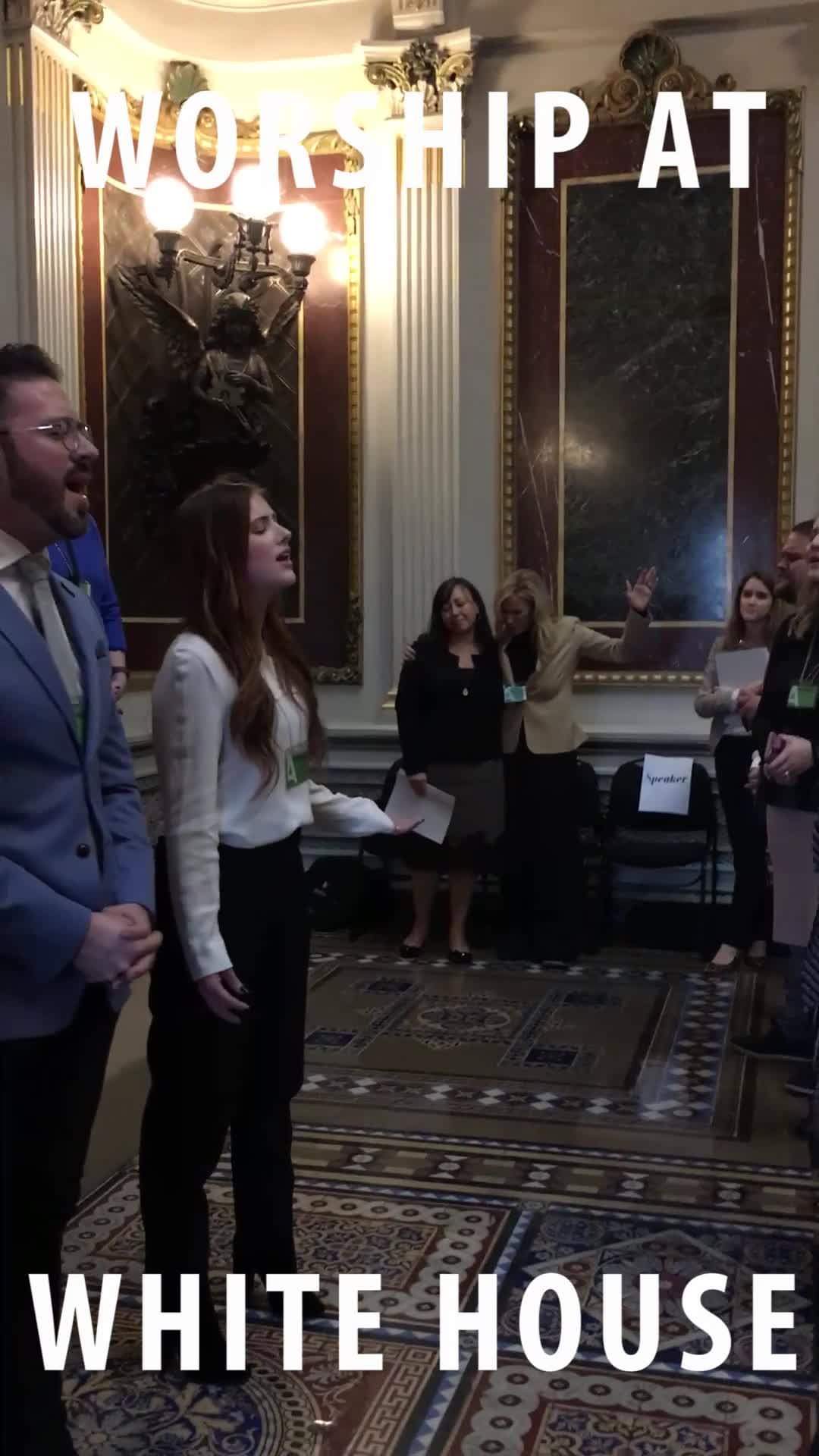 Powerful time of WORSHIP AT THE WHITE HOUSE! Incredible to declare the name of Jesus in the most powerful building in the world! The MEDIA DOES NOT want you to see this!