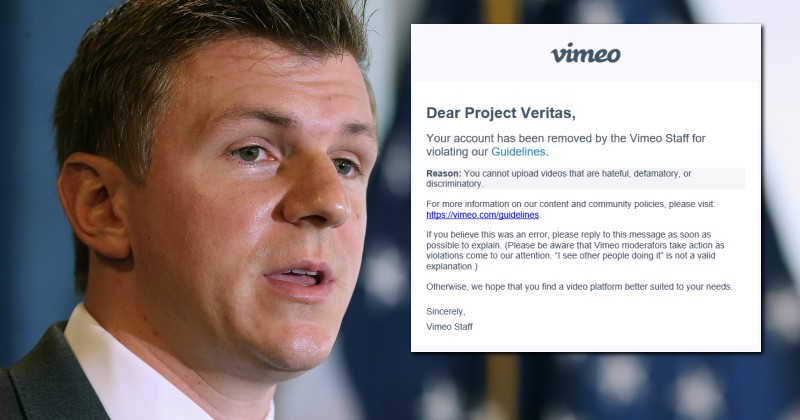 Big Tech Meltdown: Vimeo Bans Project Veritas – Summit News