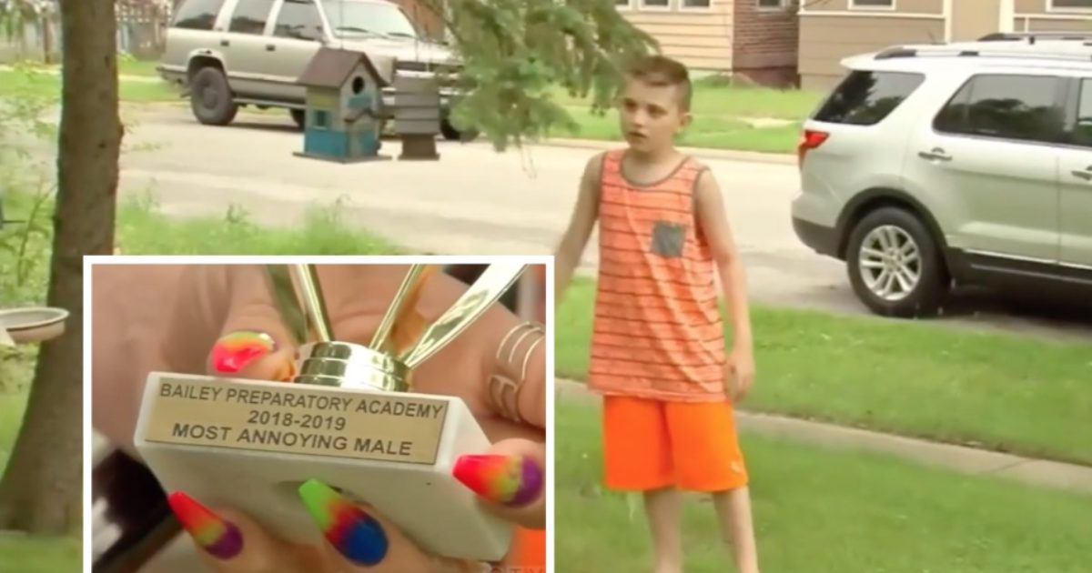 11-YR-OLD AUTISTIC BOY Gets “Most Annoying” Trophy From Special Ed Teacher At End-Of-Year Ceremony [VIDEO]
