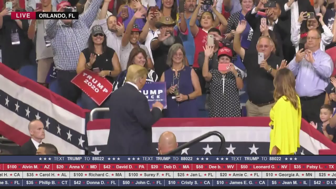 Official Team Trump: "LIVE: President Trump in Orlando, FL"