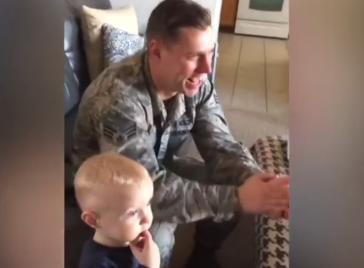 Video: family surprises active duty military dad for his birthday
