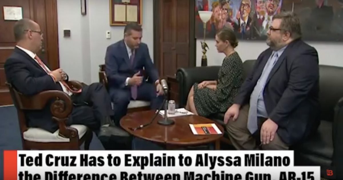 Ted Cruz Sat Down With Raging Leftist Alyssa Milano To Chat About Guns; They Live Streamed The Whole Thing ⋆ This was...different. ⋆ Flag And Cross