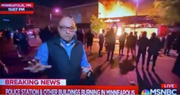 MSNBC Reporter Standing In Front Of Burning Buildings: “This Is Mostly A Protest…It Is Not Generally Speaking Unruly”