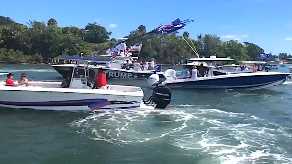 Trump supporters sail hundreds of boats near his Florida home - WND