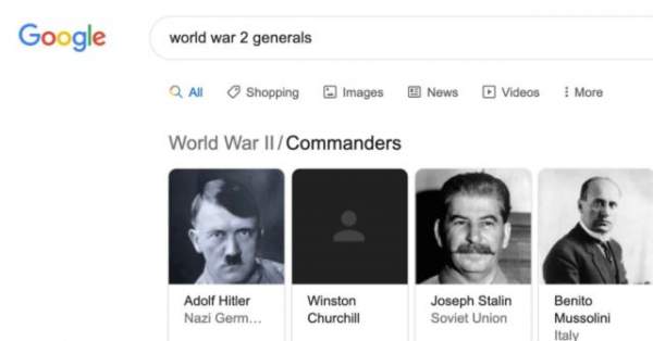 Churchill Image Disappears from Google Search Results, But Not Hitler