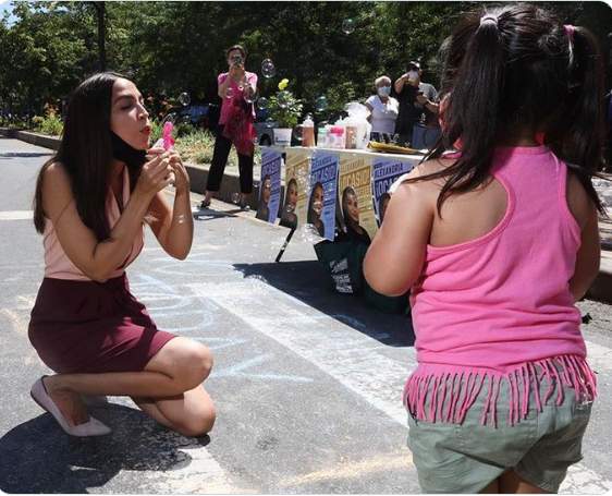 AOC Removed Her Mask And Blew Bubbles Into the Face of an Innocent Child – The Eric Thompson Show