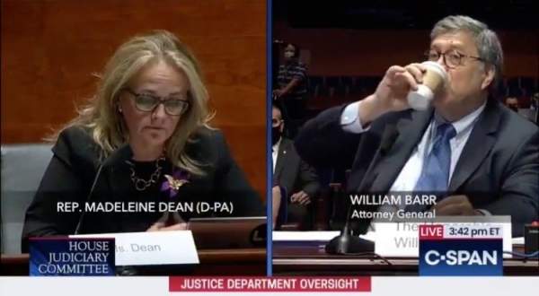 EPIC! Bill Barr Sips His Coffee After He Shuts Down Democrat Lawmaker with Snarky Remark (VIDEO)