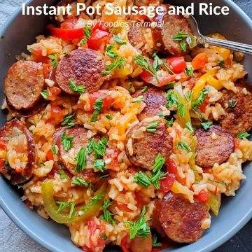 Sausage and Rice Instant Pot (Video) » Foodies Terminal