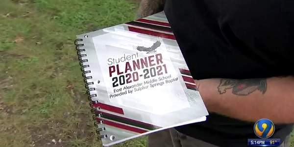 School cuts Bible verses out of planners donated by church