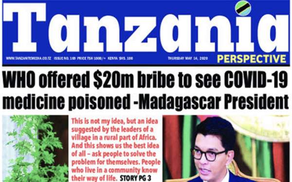Bombshell: Madagascar President Claims WHO Offered $20M Bribe to Poison COVID-19 Cure