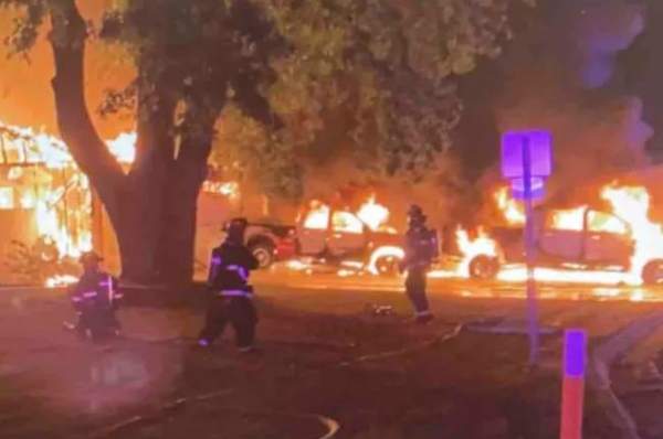 Leftists Vandalize Minnesota Trump Supporter's Garage Then Torch His Vehicles and Camper
