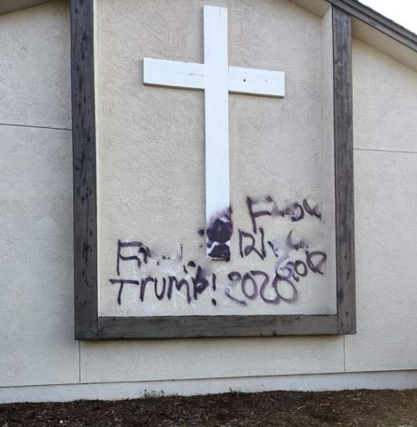 Vandals spray paint anti-Trump obscenity and Black Lives Matter on Colorado Springs church | Colorado Springs News | gazette.com