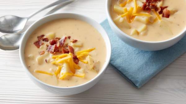 Slow-Cooker Cheesy Bacon-Ranch Potato Soup Recipe