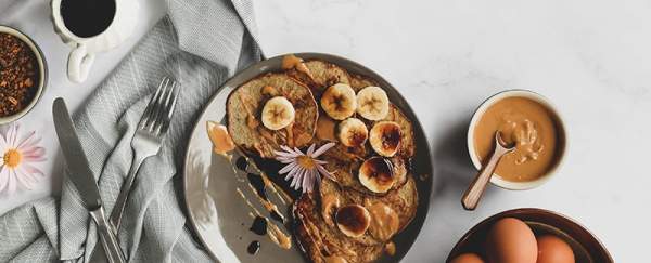 Pumpkin Spice Banana Pancakes + Chaga Maple Syrup