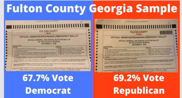 RAFFENSPERGER GETS CAUGHT: Georgia Ballots Were Printed DIFFERENTLY for GOP Counties vs. DEM Counties -- Election Was Rigged!