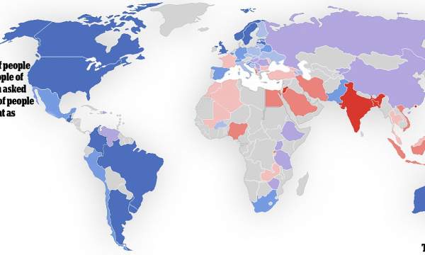 Map shows world's most racist countries (and the answers may surprise you) | Daily Mail Online