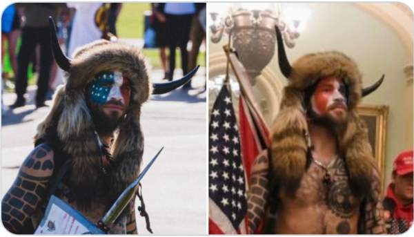 WAS IT STAGED? “Viking” who stormed the Capitol Building previously photographed at BLM rally wearing the same outfit – NaturalNews.com