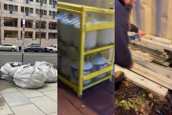 Bricks, Lumber and Propane Tanks Left Out on DC Streets Ahead of Wednesday's Stop the Steal Protests (VIDEO)