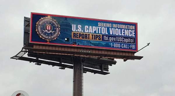 OUTRAGEOUS: The FBI Is Renting Billboards Around the Country To Pervert Reality and Promote Democrat Lies that President Trump and His Supporters Are Violent ⋆ 10ztalk viral news aggregator