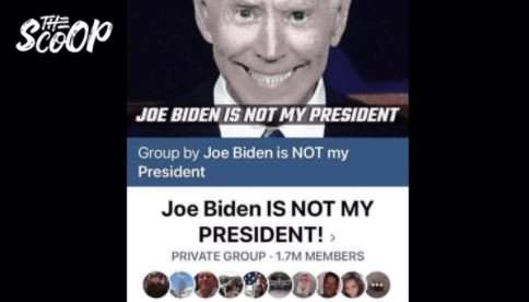 Facebook Removes 1.7 MILLION Member Group "Joe Biden Is Not My President" Without Warning -- But Anti-Trump "Not My President" Page Still Up After 4 Years
