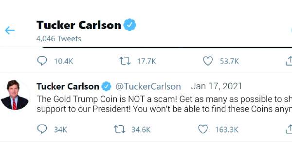Tucker Carlson urges YOU to get your Trump Coins - You won't be able to FIND them anymore! CLAIM YOURS NOW