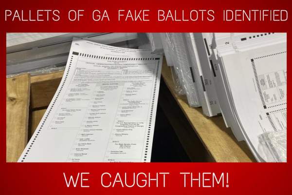 WE CAUGHT THEM: Pallets of Fake Ballots in Georgia's Fulton County Were Identified, Filmed and Sampled Before Moving Trucks Picked Them Up and Shredded Them