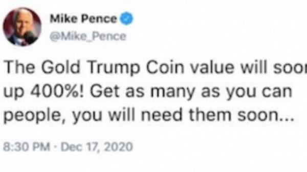 Mike Pence urges YOU to get your Trump Coins - they will be worth a LOT more soon! CLAIM YOURS NOW