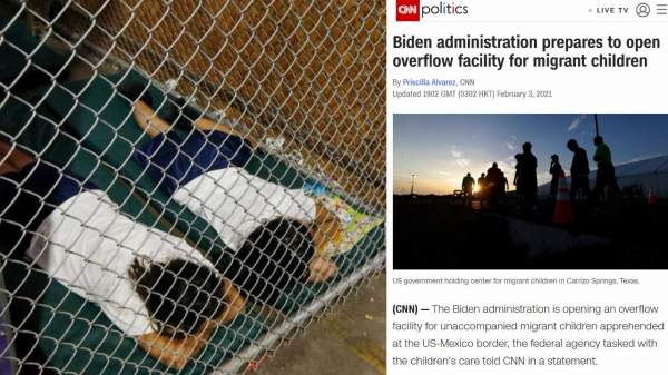 Under Biden, Mainstream Media Rebrands "Kids In Cages" To "Overflow Facility" - The Washington Standard