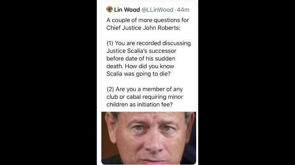 Linwood finally drops the whistleblower audio,Epstein to Justice Roberts .Also the death of other SCOTUS