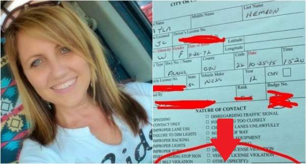 Woman SHOCKED By What Officer Wrote At Bottom Of Her Speeding Ticket...