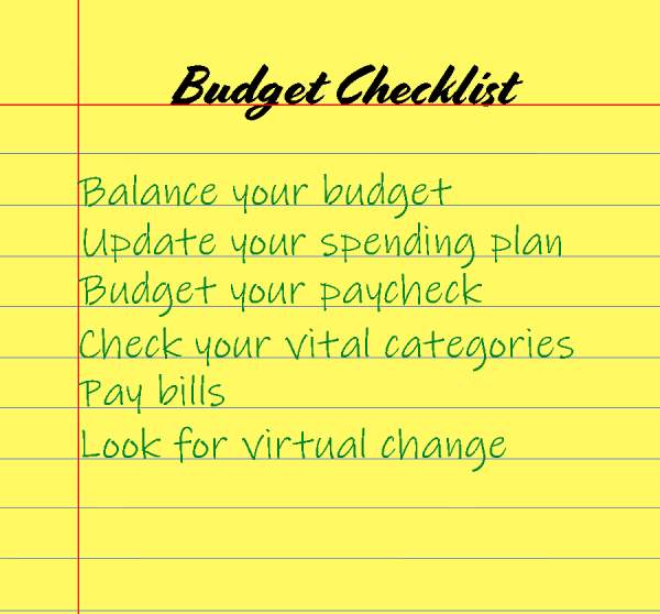 Budget Checklist - CentsABLE Chat