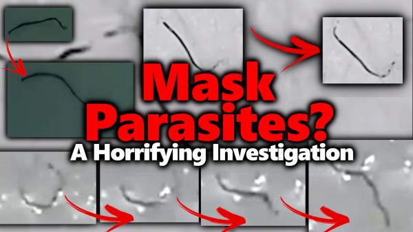 Are These Parasites? Moving Black Strands On Masks Compilation. Are They Intentional Placed There?