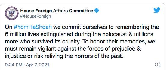 Leave it to radical Somali Congressmuslim Ilhan Omar to put out a vile anti-Semitic tweet on Holocaust Remembrance Day