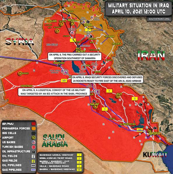 Military Situation In Iraq On April 10, 2021 (Map Update)