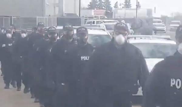 "The Shock Troops Are Coming!" - 200 Heavily-Armed Canadian Police Deployed to Edmonton Church to Harass Christians (VIDEO)