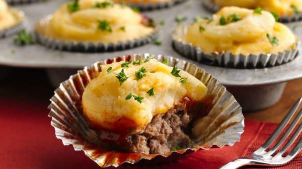 Potato Topped Mini Meatloaves Recipe