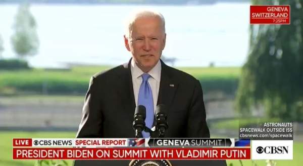 Joe Biden Says He Gave Putin a List of 16 Areas of "Critical Infrastructure" That Should be "Off Limits" From Cyber Attacks (VIDEO)