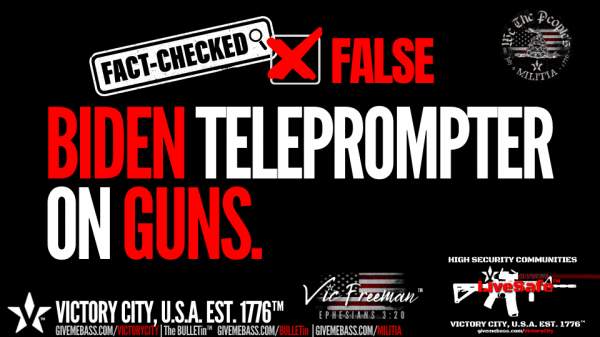 Biden Teleprompter On GUNS: Fact Checked FALSE
