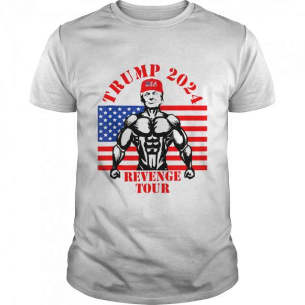 Trump 2024 The Revenge Tour Trump American flag shirt - Kingteeshop