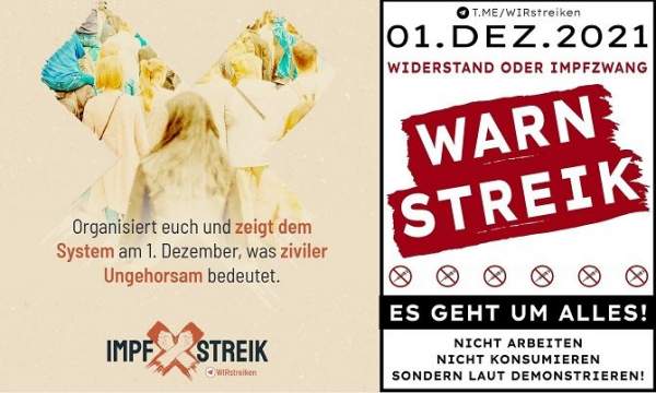 Impfzwang-Gegner mobilisieren für Warnstreik am 1. Dezember – Jihad Watch Deutschland