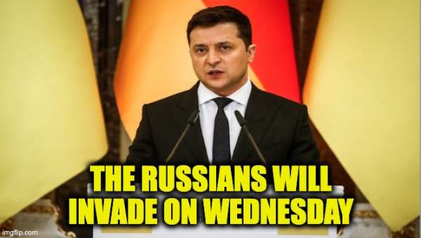 Ukraine President Zelensky: Russian Invasion Starts Wednesday Feb. 16 - The Lid