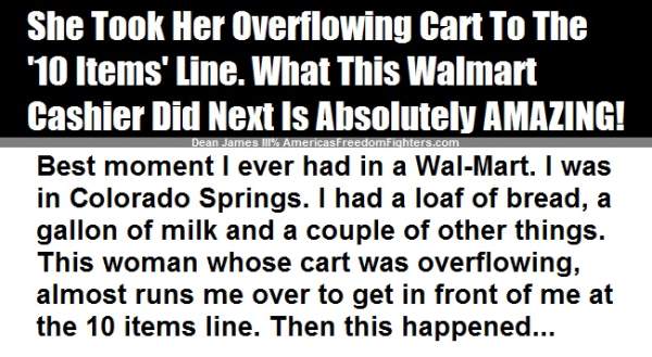 Lady Takes A Full Cart To The “10 Items Or Less” Line – Then, THIS Happened!
