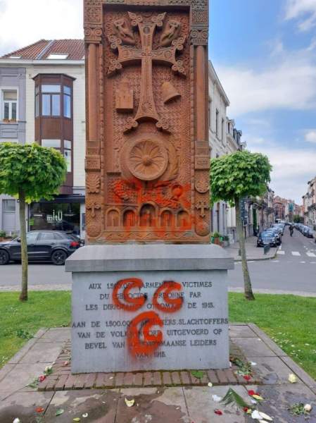 Belgium: Desecration of the Monument dedicated to the Victims of the Armenian Genocide committed by Turks – Allah's Willing Executioners