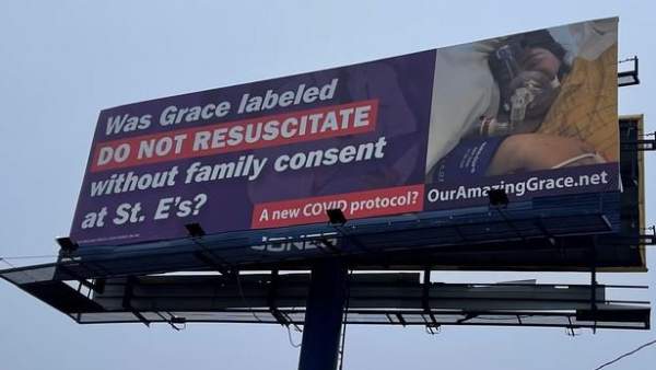Family Launches Billboard Campaign - Claims Pfizer Drugs and Wisconsin Hospital Killed Their Daughter Grace