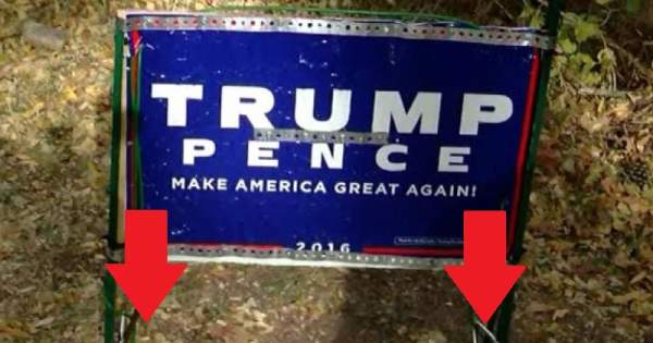 FED UP Marine Vet Takes EXTREME Measures To Protect TRUMP Sign From Liberal SCUMBAGS... [VID]