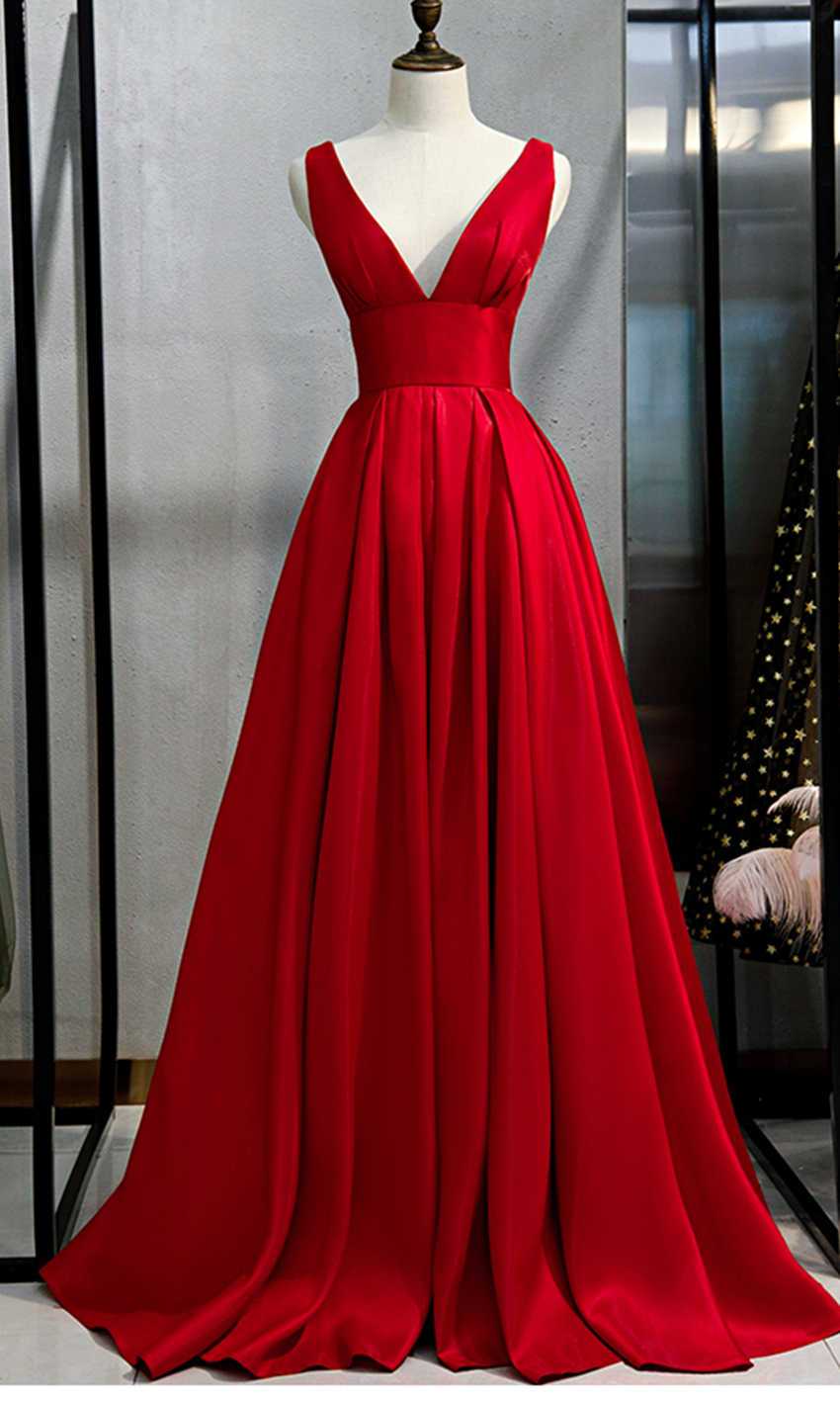 simple yet chic red prom dresses