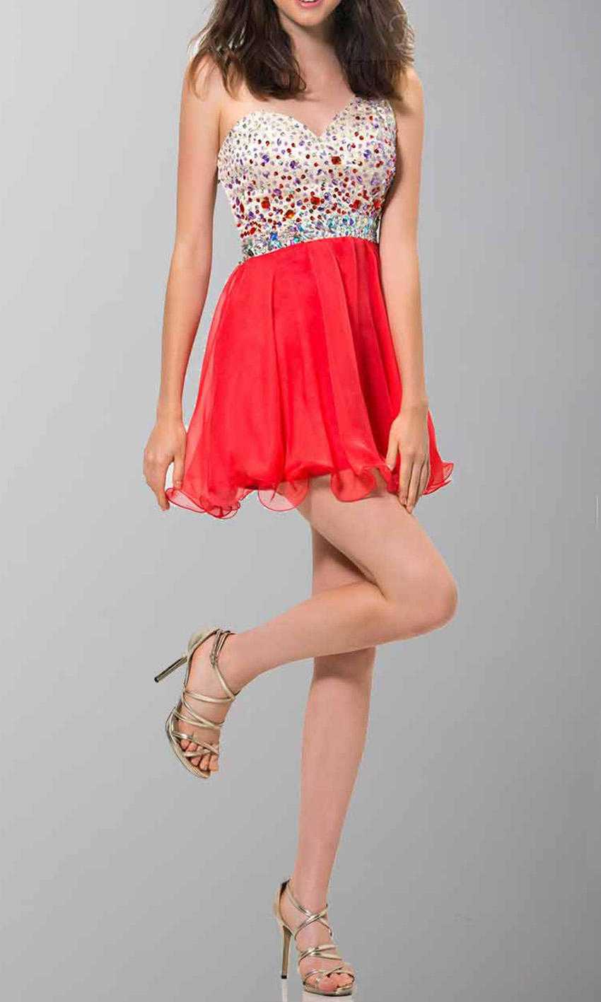 short red prom dresses