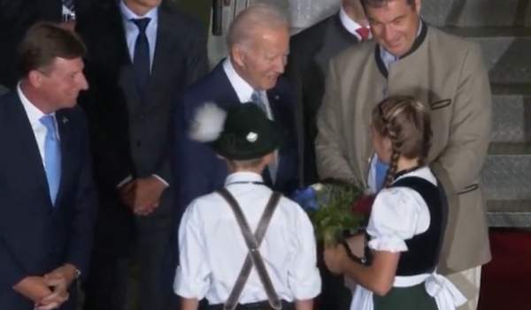 Joe Biden Sets His Sights on Little Girl as Soon as He Arrives in Germany (VIDEO)